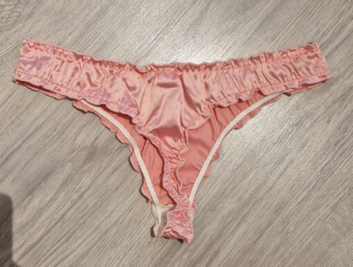 Satijn roze string - Afbeelding 2