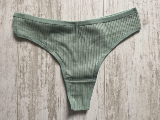 Katoenen groene string