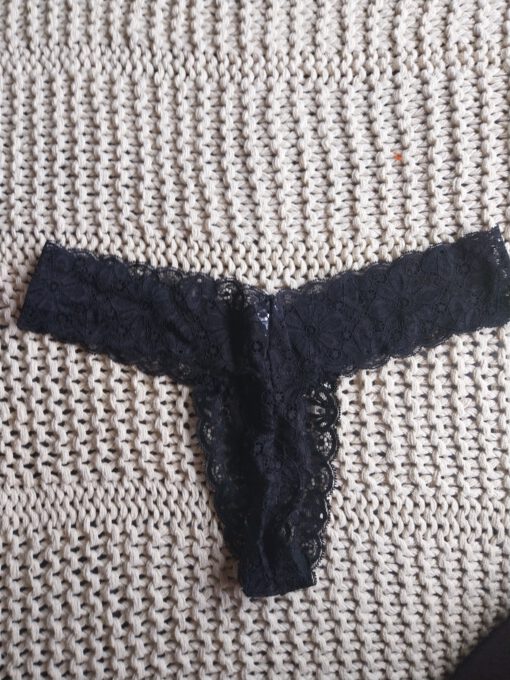 Zwarte kanten string - Afbeelding 2