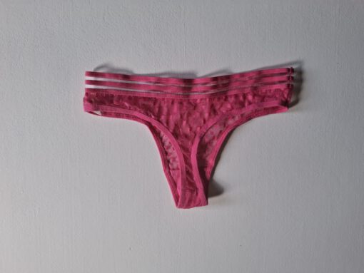 Roze blokjes string - Afbeelding 2
