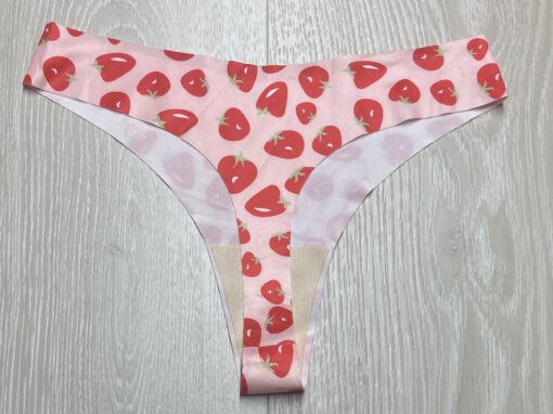 Roze stringetje met aardbeitjes - Afbeelding 2