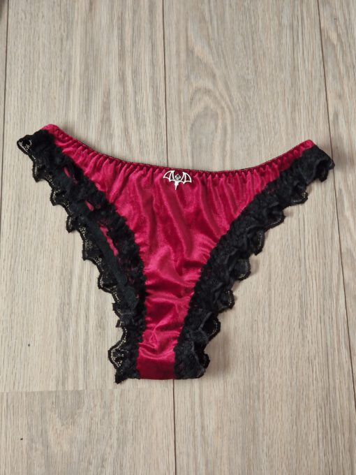 Velours slipje rood