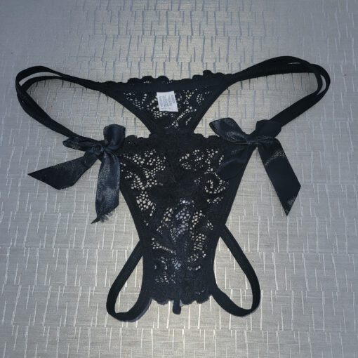 Zwarte string met parels