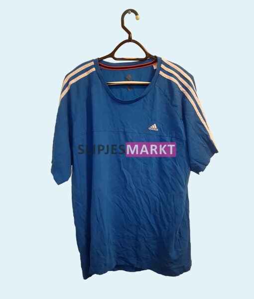 Blauwe Adidas sport T-Shirt van katoen