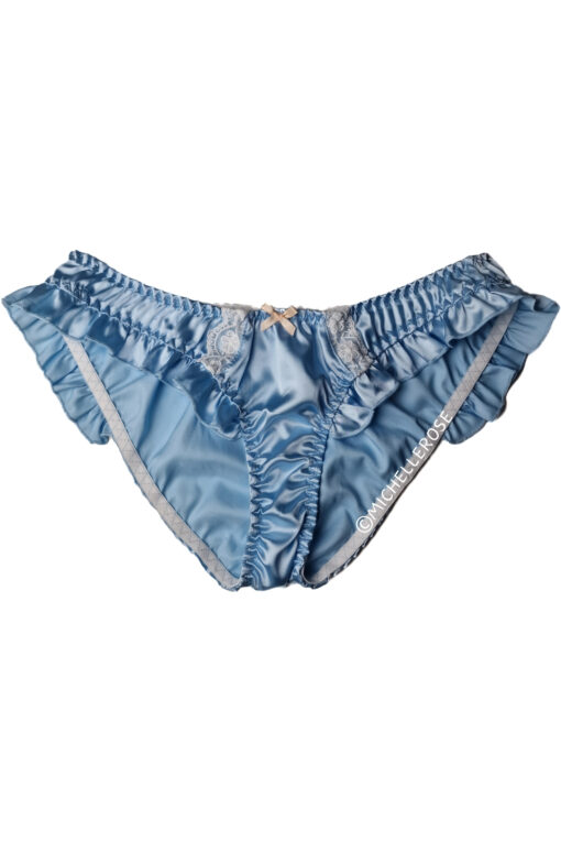 Schattig blauw satijnen slipje