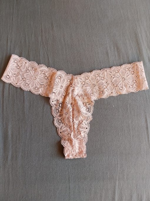 Roze kanten string