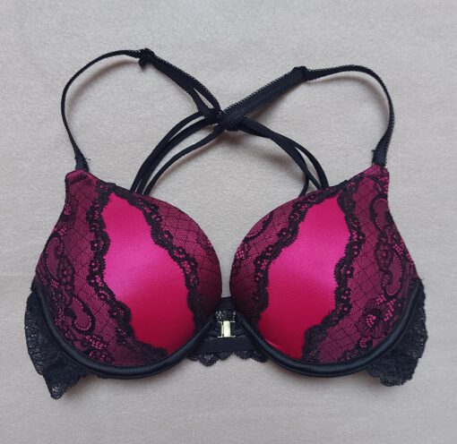 Bordeaux rode push up bh met kant