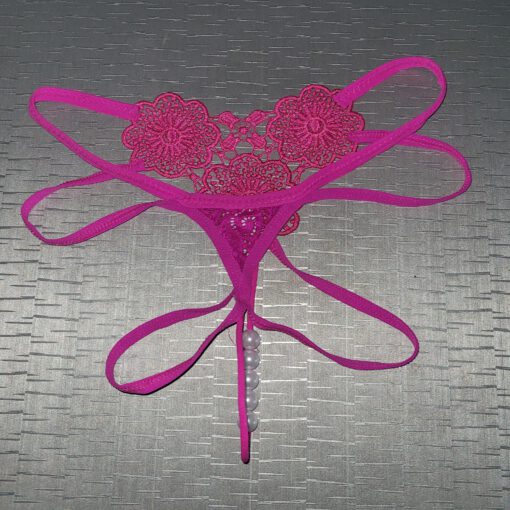 Roze string met parels. - Afbeelding 2