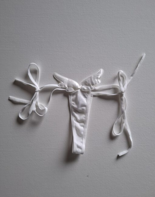 Witte engelvleugels string