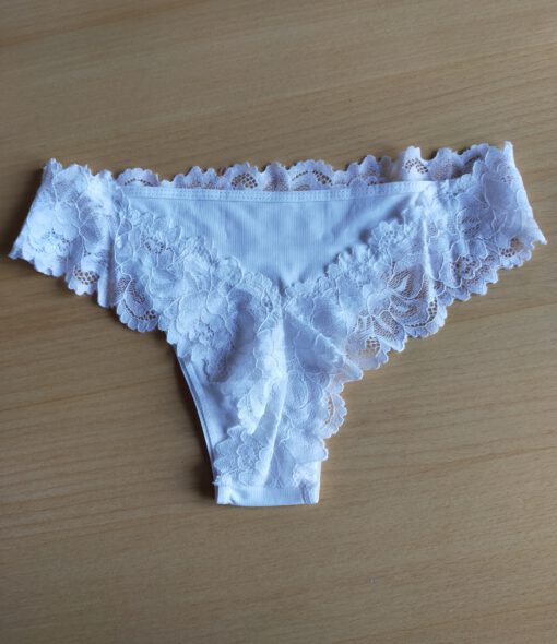 Witte Brazilian met kant - Afbeelding 2