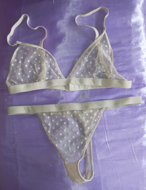 Verwassen doorschijnend lingerie setje