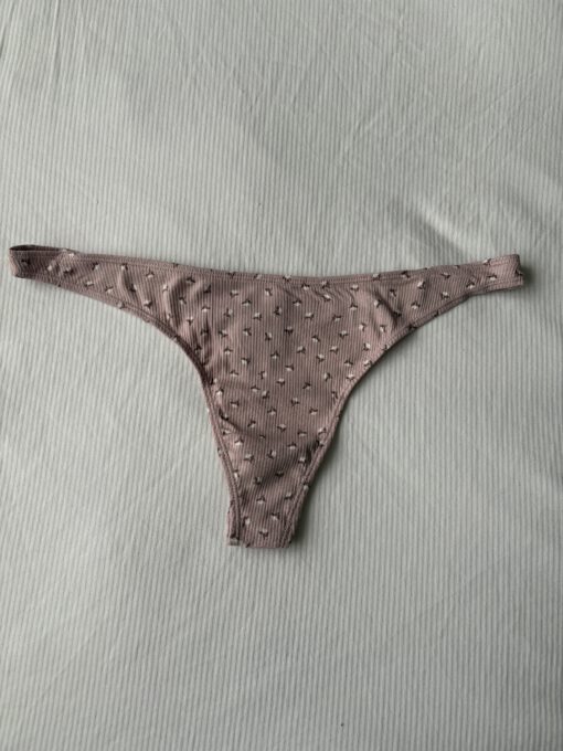 Katoenen string met bloemetjes