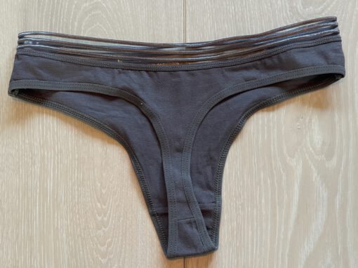 Grijze katoenen string met ster - Afbeelding 2