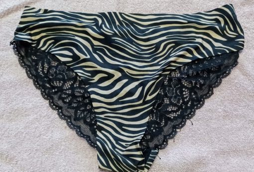 Zwarte zebraprint slip
