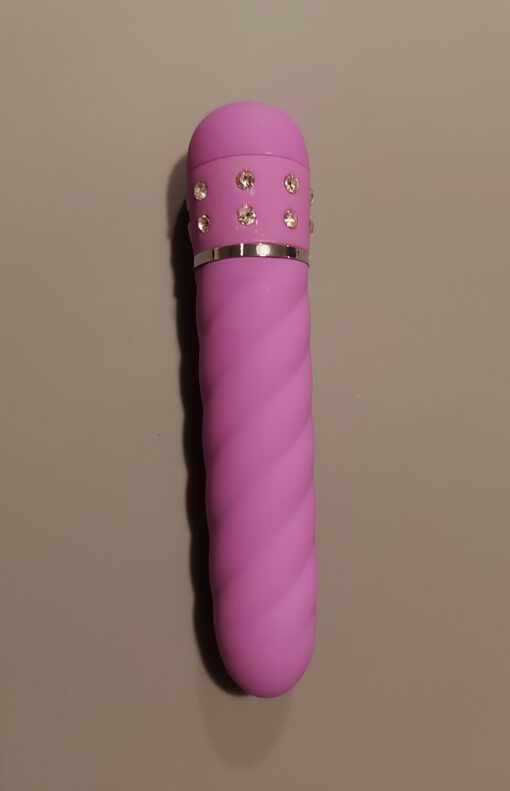 Roze vibrator met steentjes