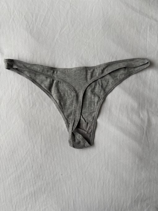 Grijze katoenen string - Afbeelding 2