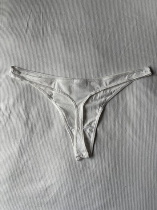 Witte katoenen string - Afbeelding 2