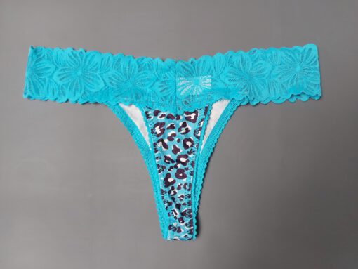 Blauwe panterstring met kant - Afbeelding 2