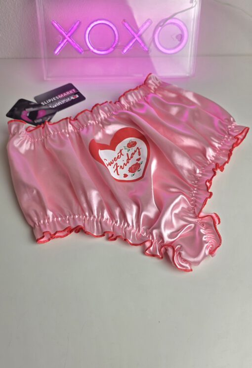 Valentine's - Hoge satijnen slip ''Sweet Friday'' - Afbeelding 4