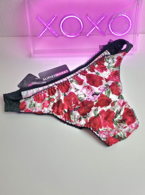 Valentine's - Satijnen gebloemde slip - Afbeelding 3
