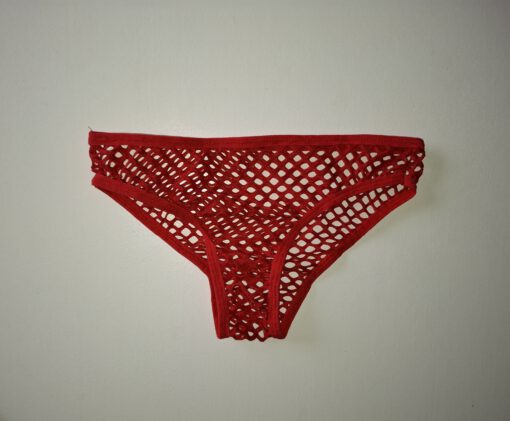 Rode slip met visgraat