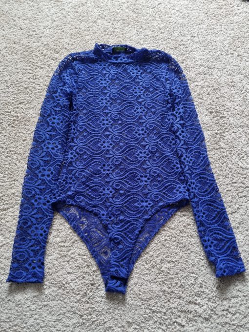 Blauwe doorzichtige body