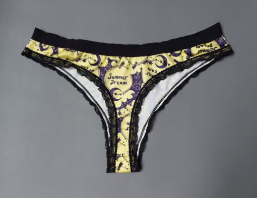 Geel met zwarte string - Afbeelding 2