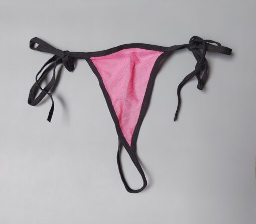 Roze doorzichtige string