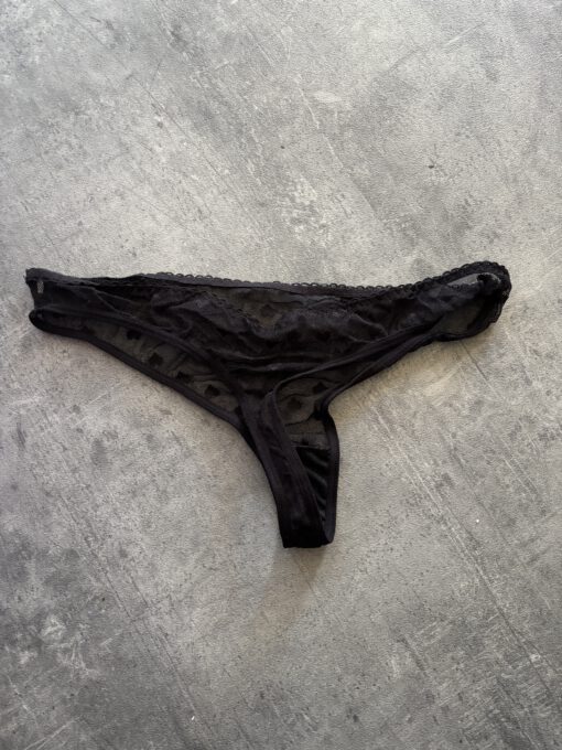 Zwarte doorschijnende string - Afbeelding 2