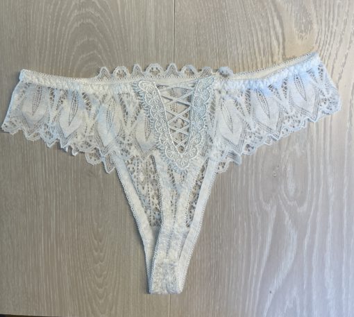 Luxe witte kanten string - Afbeelding 2