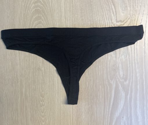Zwarte katoenen string - Afbeelding 2