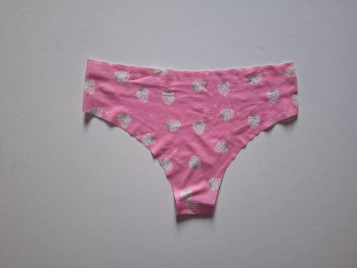 Naadloze roze aardbeien hipster - Afbeelding 2