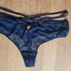 Zwarte string met kant