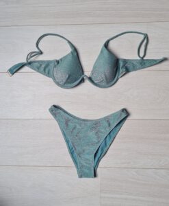Sexy groene glitterbikini,
