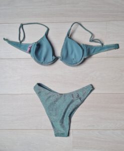 Sexy groene glitterbikini,