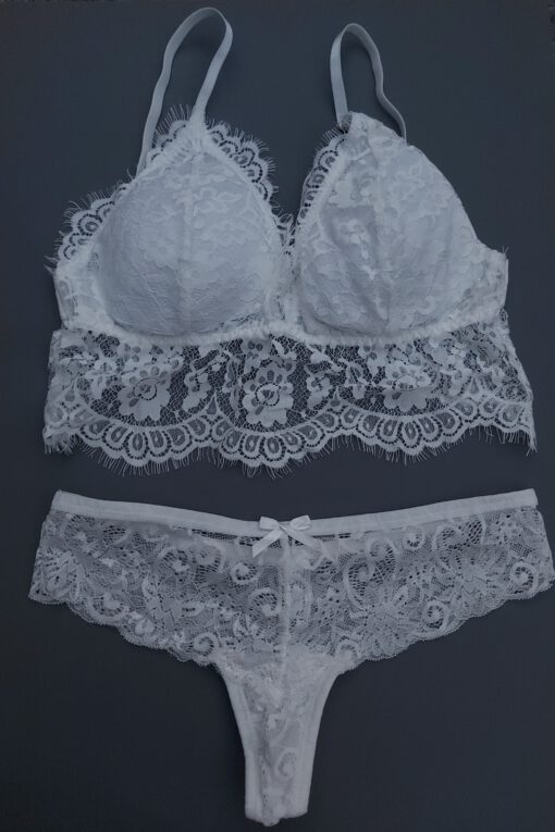 Wit lingerie setje met kant