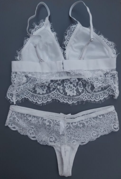 Wit lingerie setje met kant - Afbeelding 2