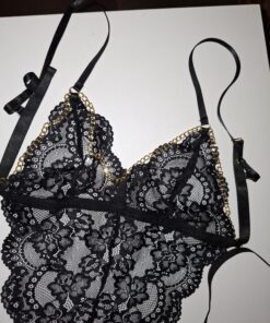 Kanten lingeriesetje met gouden ketting - Afbeelding 5