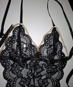 Kanten lingeriesetje met gouden ketting - Afbeelding 6