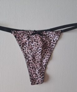 Tijgerprint roze string