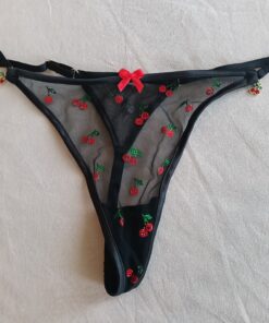 Zwarte CHERRY string