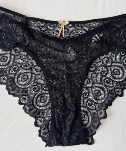 Zwarte kanten brazilian slip