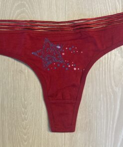 Rode string met print