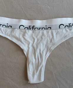 Witte sportieve string