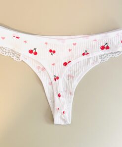 Alternative view of Witte string met kersjes