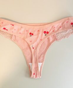 Alternative view of Roze string met kersjes