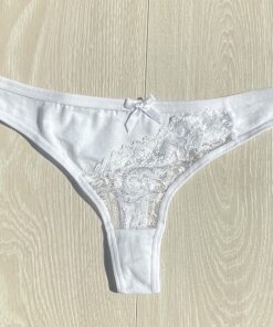 Wit katoenen stringetje