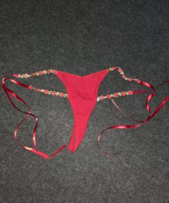 String met strik lintjes en roosjes