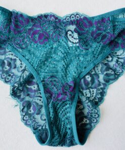 Groenblauwe kanten slip